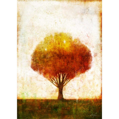 Autumnal Tree 2 White Modern Wood Framed Art Print by Roko, Ken