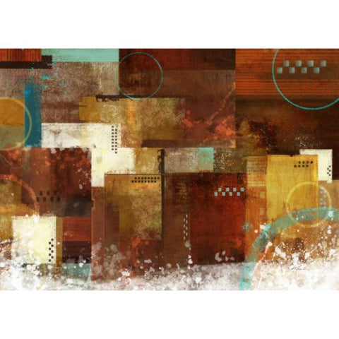 Earth Dance 2 Black Modern Wood Framed Art Print with Double Matting by Roko, Ken