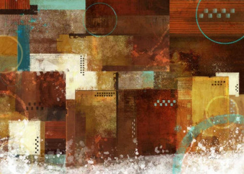 Earth Dance 2 White Modern Wood Framed Art Print with Double Matting by Roko, Ken