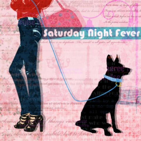 Saturday Night White Modern Wood Framed Art Print with Double Matting by Roko, Ken