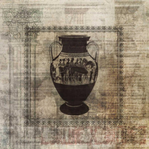 Classical Jug Gold Ornate Wood Framed Art Print with Double Matting by Roko, Ken