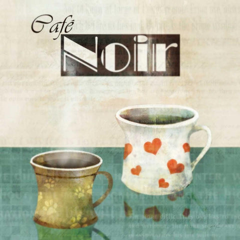 Black Coffee Break White Modern Wood Framed Art Print with Double Matting by Roko, Ken