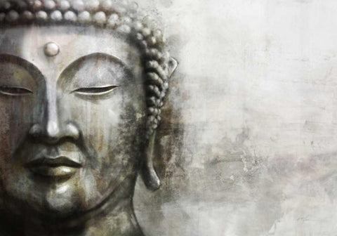 Peaceful Mind 1 White Modern Wood Framed Art Print with Double Matting by Roko, Ken