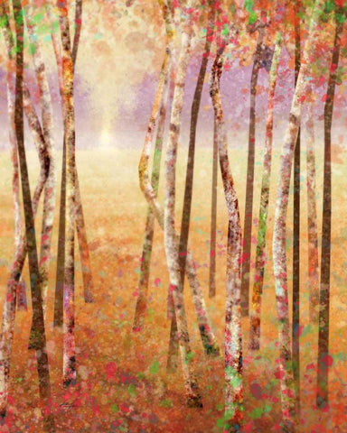 Golden Meadows 1 Black Ornate Wood Framed Art Print with Double Matting by Roko, Ken