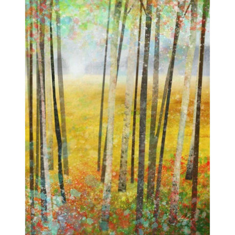 Autumn Meadows 2 Gold Ornate Wood Framed Art Print with Double Matting by Roko, Ken