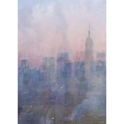 City Blues 2 Black Modern Wood Framed Art Print with Double Matting by Roko, Ken