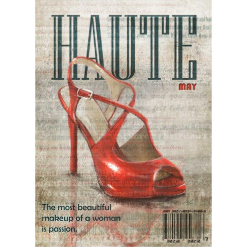 Haute Shoe 1 Gold Ornate Wood Framed Art Print with Double Matting by Roko, Ken