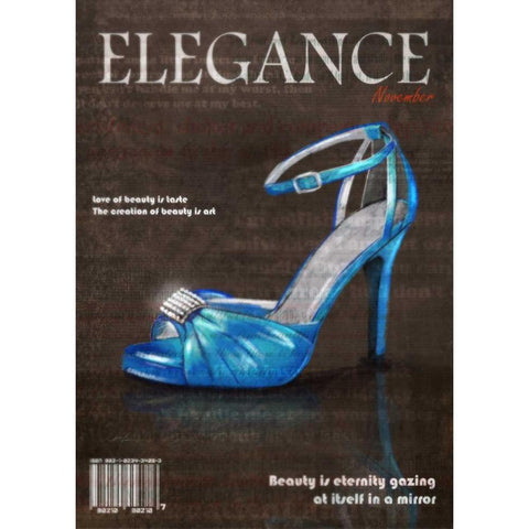 Haute Shoe 2 White Modern Wood Framed Art Print by Roko, Ken
