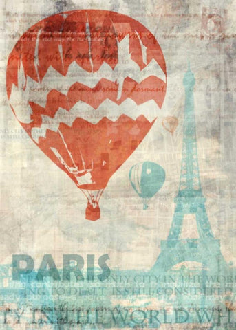 Paris Travel White Modern Wood Framed Art Print with Double Matting by Roko, Ken