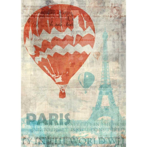 Paris Travel White Modern Wood Framed Art Print by Roko, Ken
