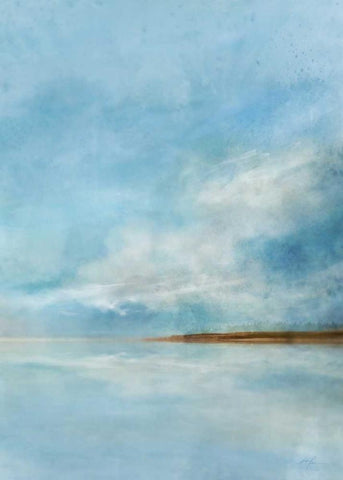 Tidal Dream White Modern Wood Framed Art Print with Double Matting by Roko, Ken