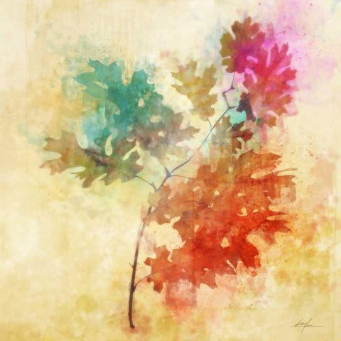 Vibrant Autumn 1 White Modern Wood Framed Art Print with Double Matting by Roko, Ken