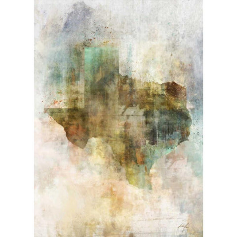 Earth Tones Texas White Modern Wood Framed Art Print by Roko, Ken