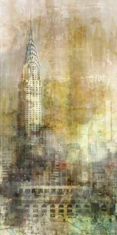 About The City White Modern Wood Framed Art Print with Double Matting by Roko, Ken