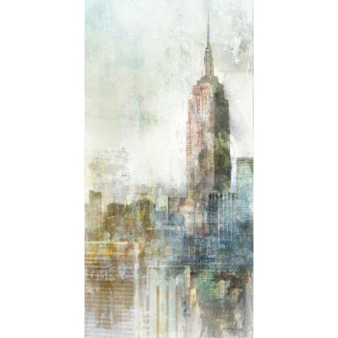 Heart Of The City White Modern Wood Framed Art Print by Roko, Ken