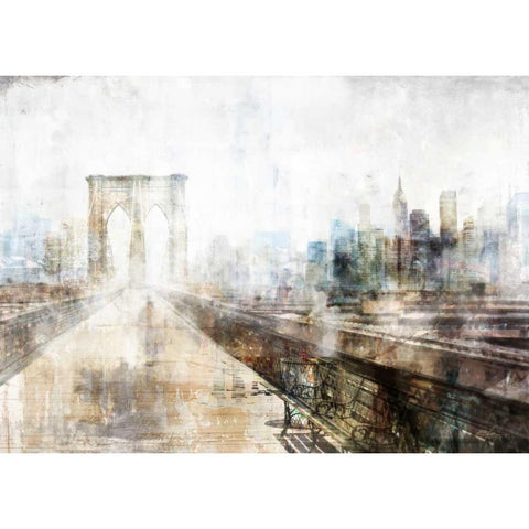 Brooklyn Impression Black Modern Wood Framed Art Print with Double Matting by Roko, Ken