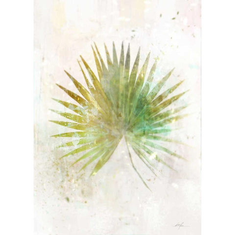 Textured Fan Palm Gold Ornate Wood Framed Art Print with Double Matting by Roko, Ken