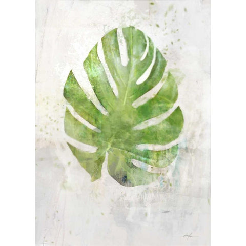 Textured Split Leaf Palm White Modern Wood Framed Art Print by Roko, Ken