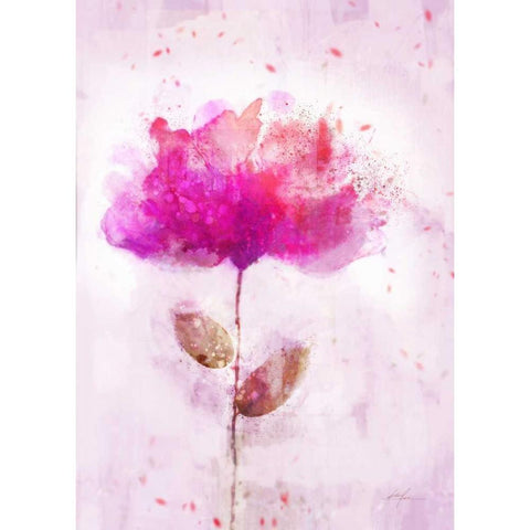 Bursting Floral White Modern Wood Framed Art Print by Roko, Ken