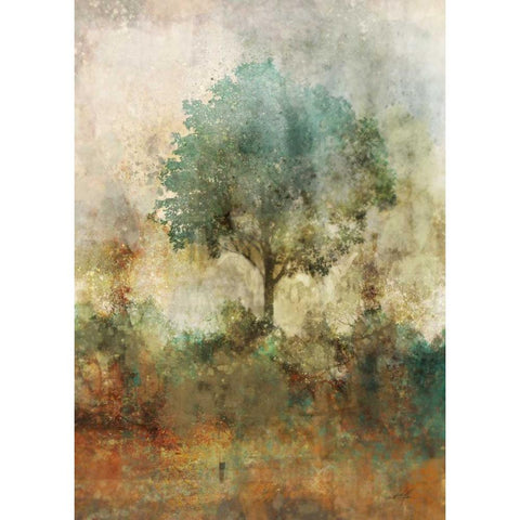 Shady Tree Black Modern Wood Framed Art Print by Roko, Ken