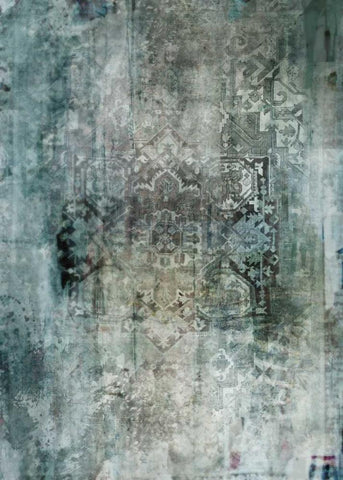 Worn and Faded Black Ornate Wood Framed Art Print with Double Matting by Roko, Ken