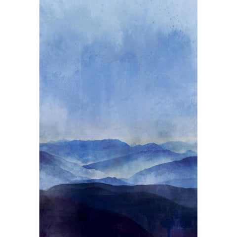 Indigo Range White Modern Wood Framed Art Print by Roko, Ken