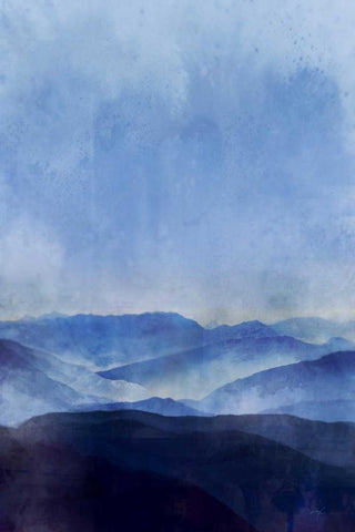 Indigo Range Black Ornate Wood Framed Art Print with Double Matting by Roko, Ken