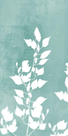 Sringtime Branch Panel 1 White Modern Wood Framed Art Print with Double Matting by Roko, Ken