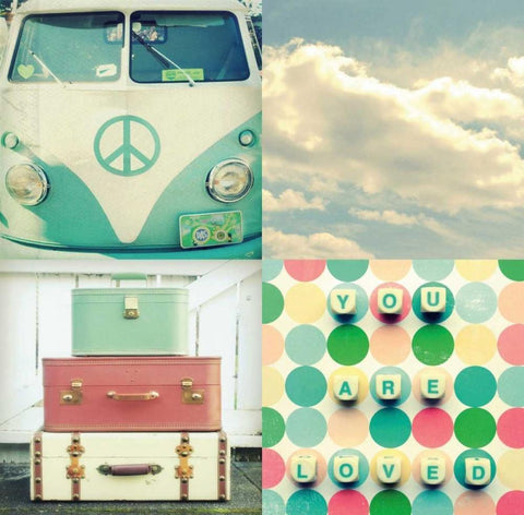 You Are Loved White Modern Wood Framed Art Print with Double Matting by Dvorak, Vicki