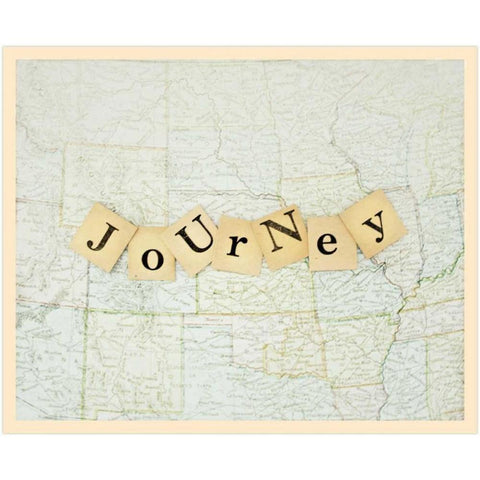 Journey Game Pieces Black Modern Wood Framed Art Print with Double Matting by Dvorak, Vicki