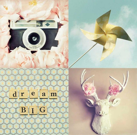 Dream Big White Modern Wood Framed Art Print with Double Matting by Dvorak, Vicki