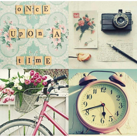Once Upon A Time Black Modern Wood Framed Art Print by Dvorak, Vicki