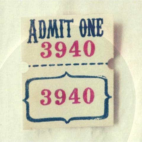 Admit One 3940 Gold Ornate Wood Framed Art Print with Double Matting by Dvorak, Vicki
