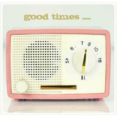 Good Times Pink Radio Gold Ornate Wood Framed Art Print with Double Matting by Dvorak, Vicki