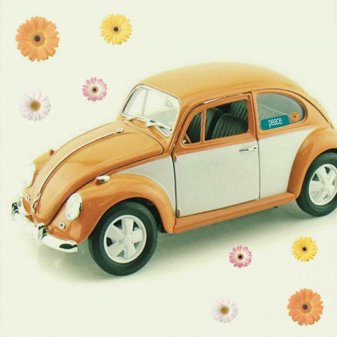 Orange Daisies Black Modern Wood Framed Art Print by Dvorak, Vicki