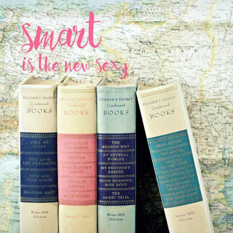 Smart is the New Sexy White Modern Wood Framed Art Print with Double Matting by Dvorak, Vicki