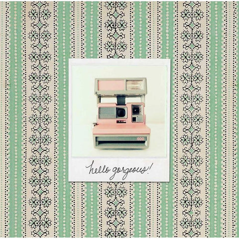 Hello Gorgeous Polaroid Gold Ornate Wood Framed Art Print with Double Matting by Dvorak, Vicki
