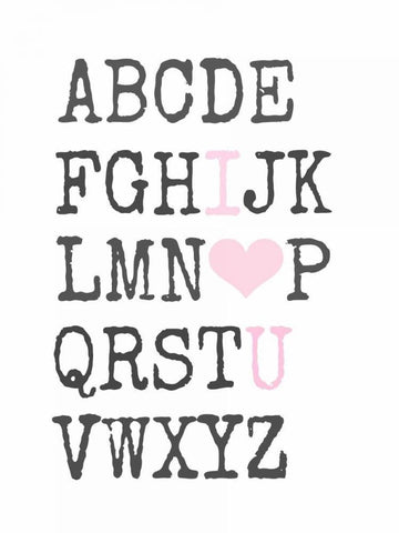 Love You Text Black Ornate Wood Framed Art Print with Double Matting by Dvorak, Vicki