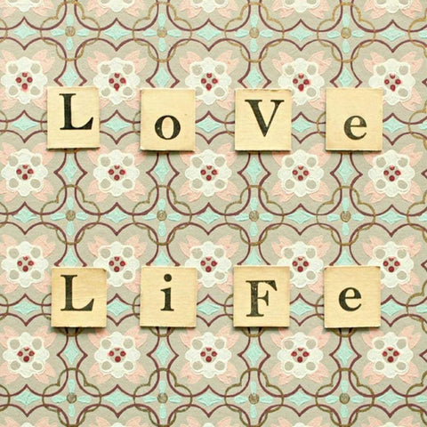 Love Life Black Modern Wood Framed Art Print with Double Matting by Dvorak, Vicki