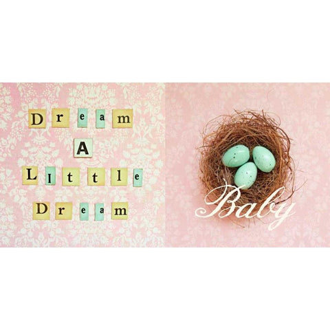Dream a Little Dream Baby Black Modern Wood Framed Art Print by Dvorak, Vicki