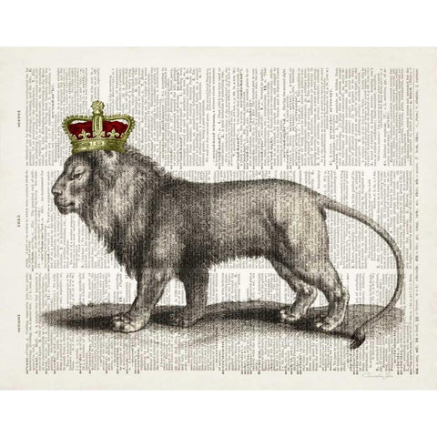 Magestic Lion White Modern Wood Framed Art Print by James, Christopher