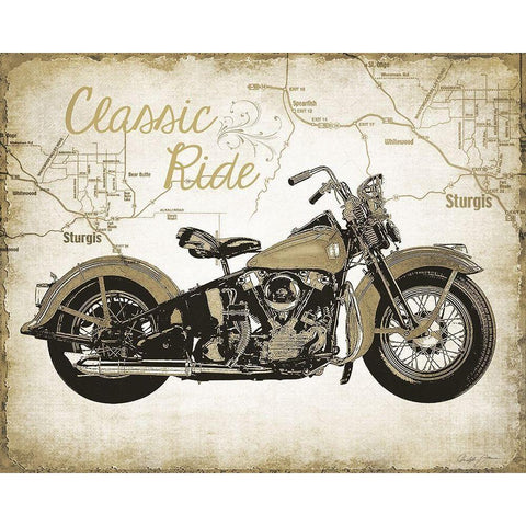 Vintage Ride Gold Ornate Wood Framed Art Print with Double Matting by Christopher, James