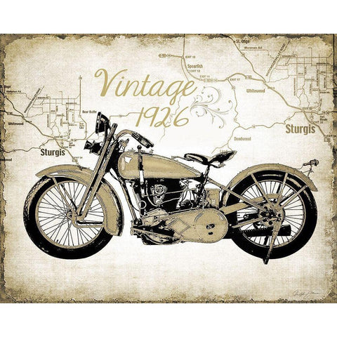 Classic Ride Black Modern Wood Framed Art Print with Double Matting by Christopher, James