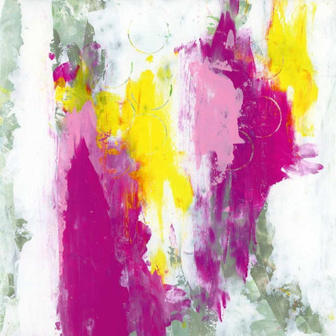 Garden Abstraction 1 White Modern Wood Framed Art Print by Buddenhaugen, Sophia