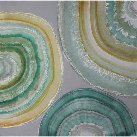 Modern Geode 1 White Modern Wood Framed Art Print by Swanson, CJ