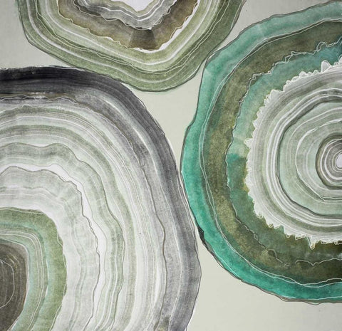 Modern Geode 4 Black Ornate Wood Framed Art Print with Double Matting by Swanson, CJ