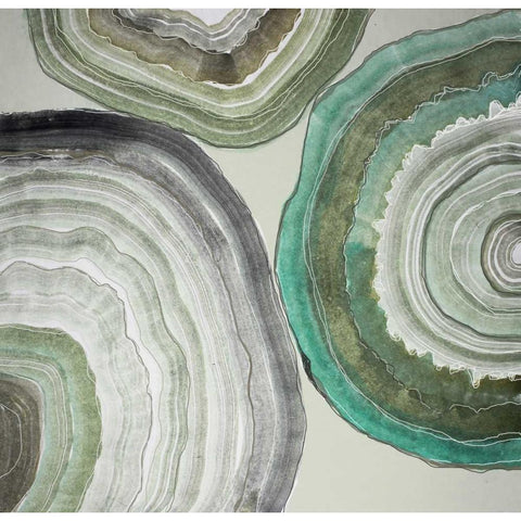 Modern Geode 4 Black Modern Wood Framed Art Print by Swanson, CJ