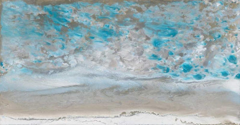 Low Tide White Modern Wood Framed Art Print with Double Matting by Bering, Blakely
