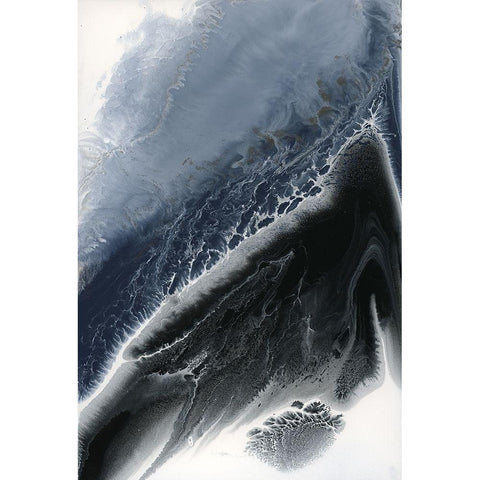 Abstract,Contemporary Black Modern Wood Framed Art Print with Double Matting by Bering, Blakely