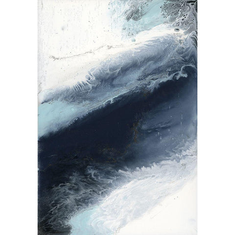 Abstract,Contemporary Gold Ornate Wood Framed Art Print with Double Matting by Bering, Blakely